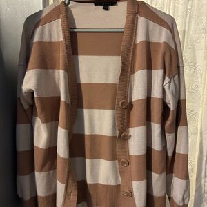 Cyrus Brown and Cream Striped Cardigan